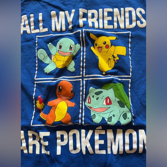 Boys Youth Pokemon Cotton Tee Blue - Picture 2 of 3